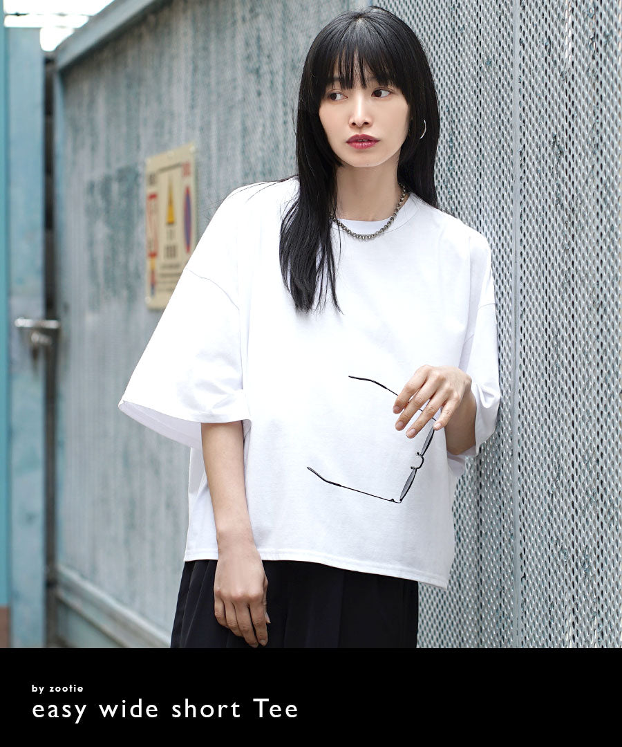 ゆったりワイド ショート丈Tシャツ