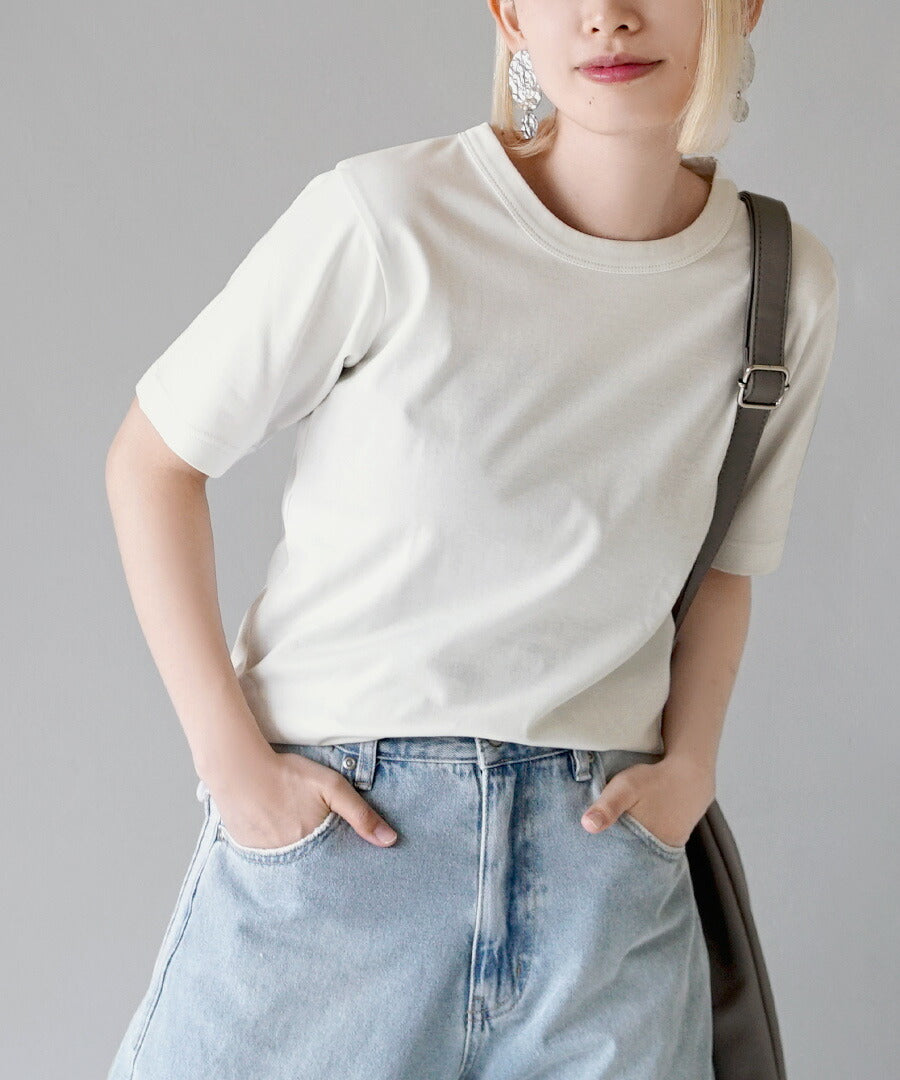 シルキースムースコットン Tシャツ［半袖］