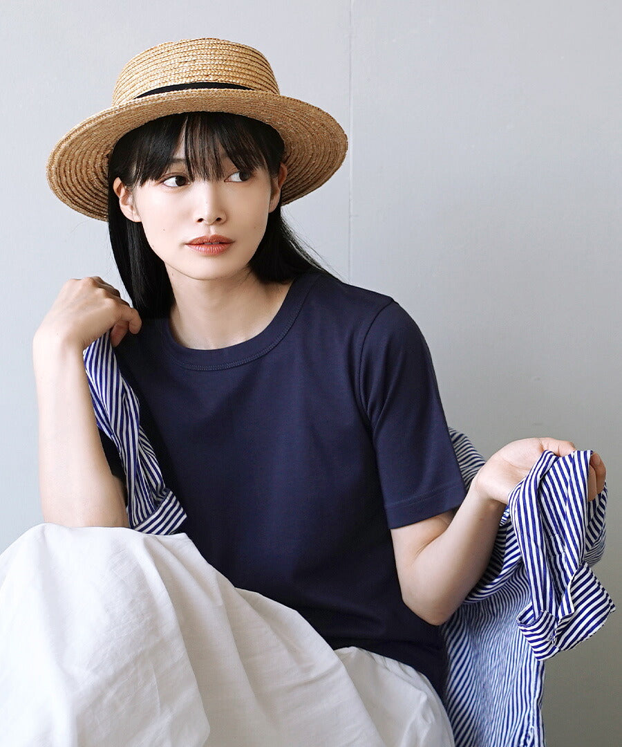 シルキースムースコットン Tシャツ［半袖］