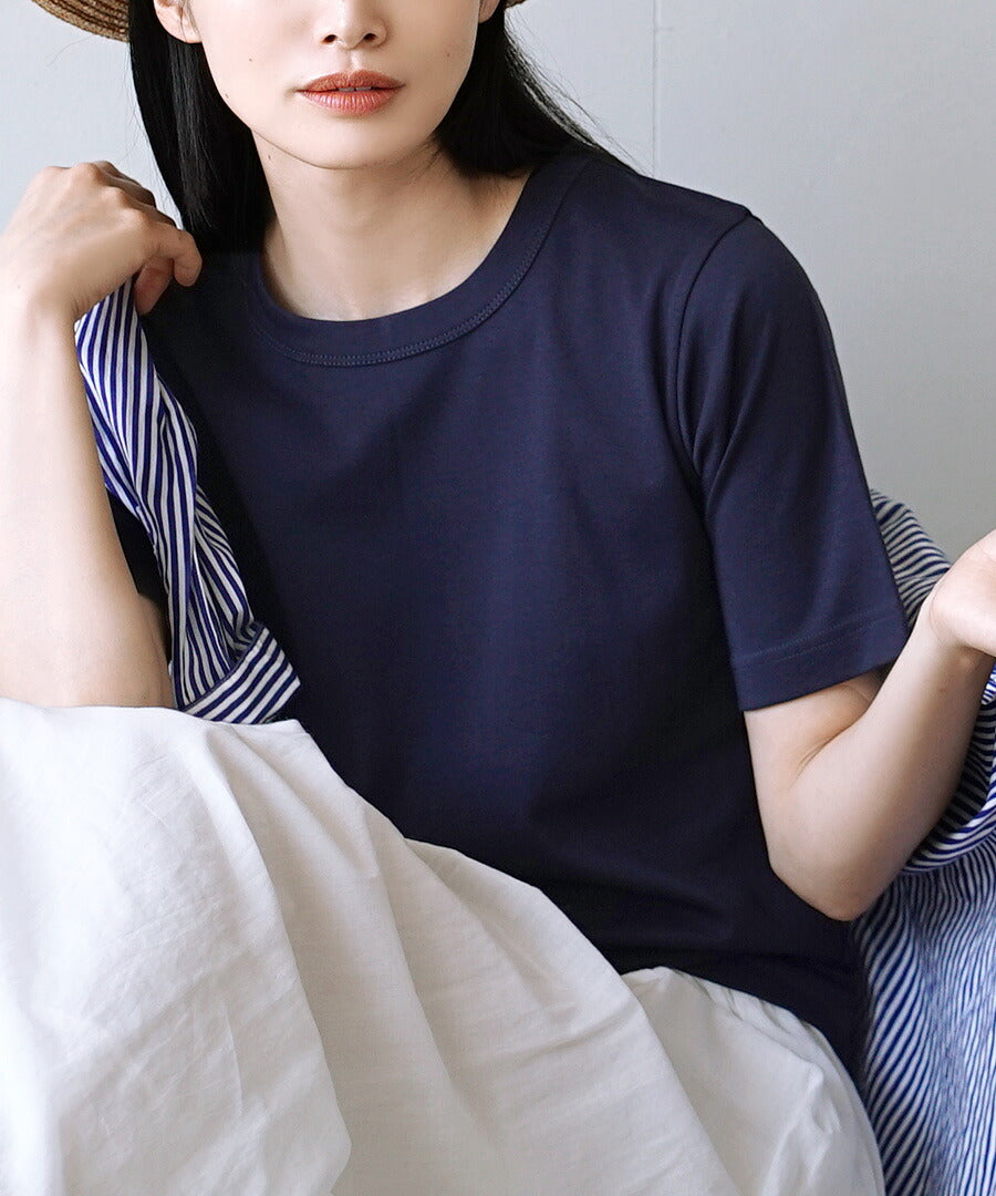 シルキースムースコットン Tシャツ［半袖］