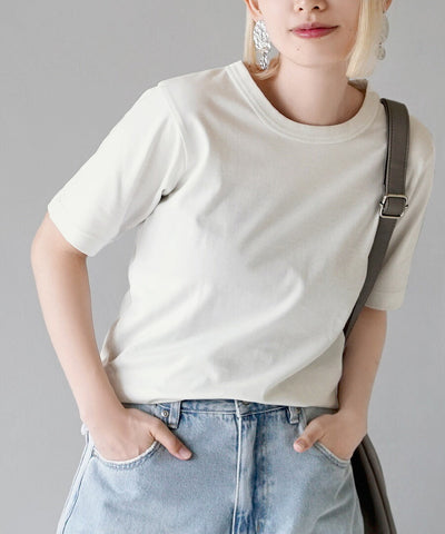 シルキースムースコットン Tシャツ［半袖］