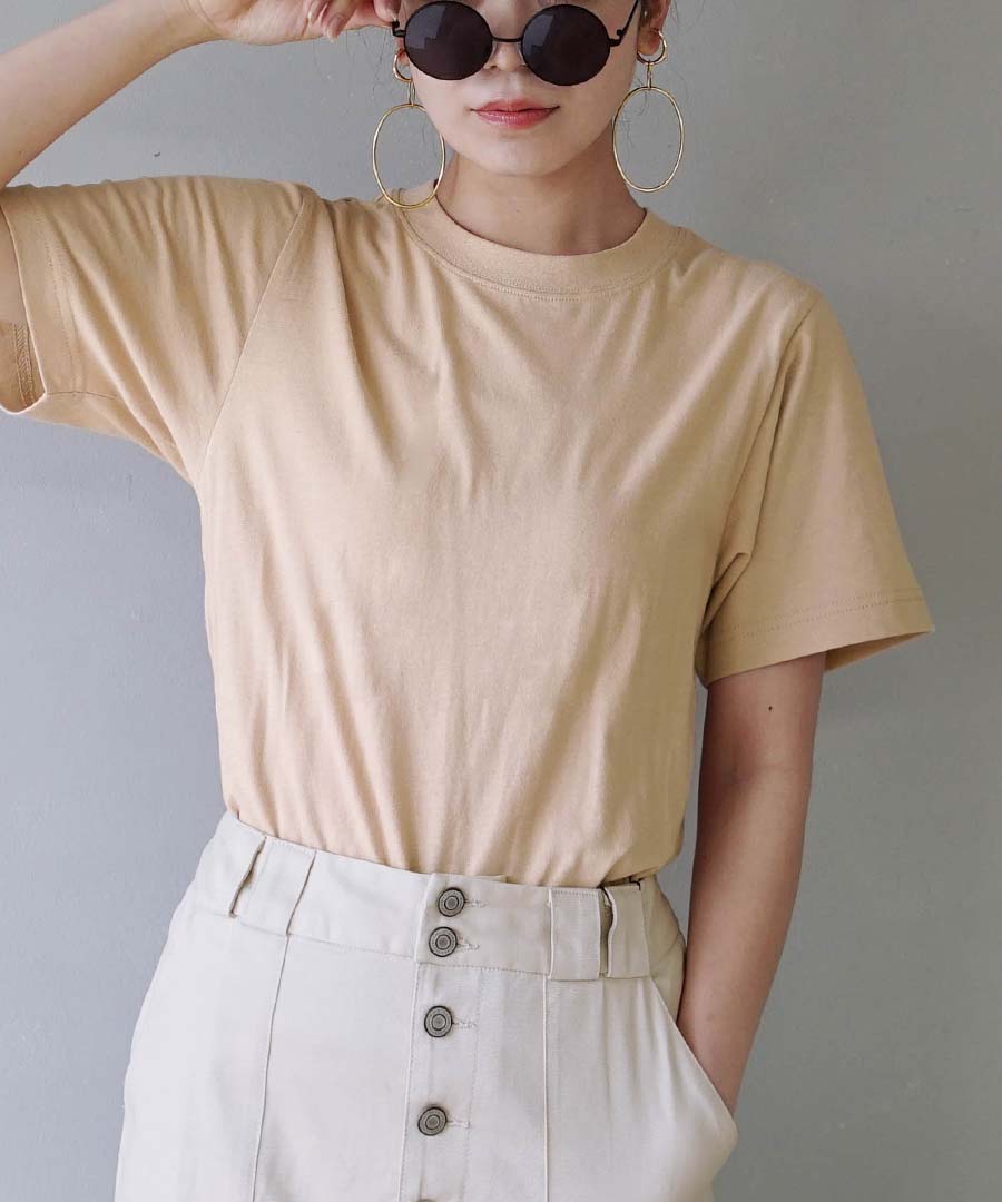 コットン100％ ベーシックTシャツ