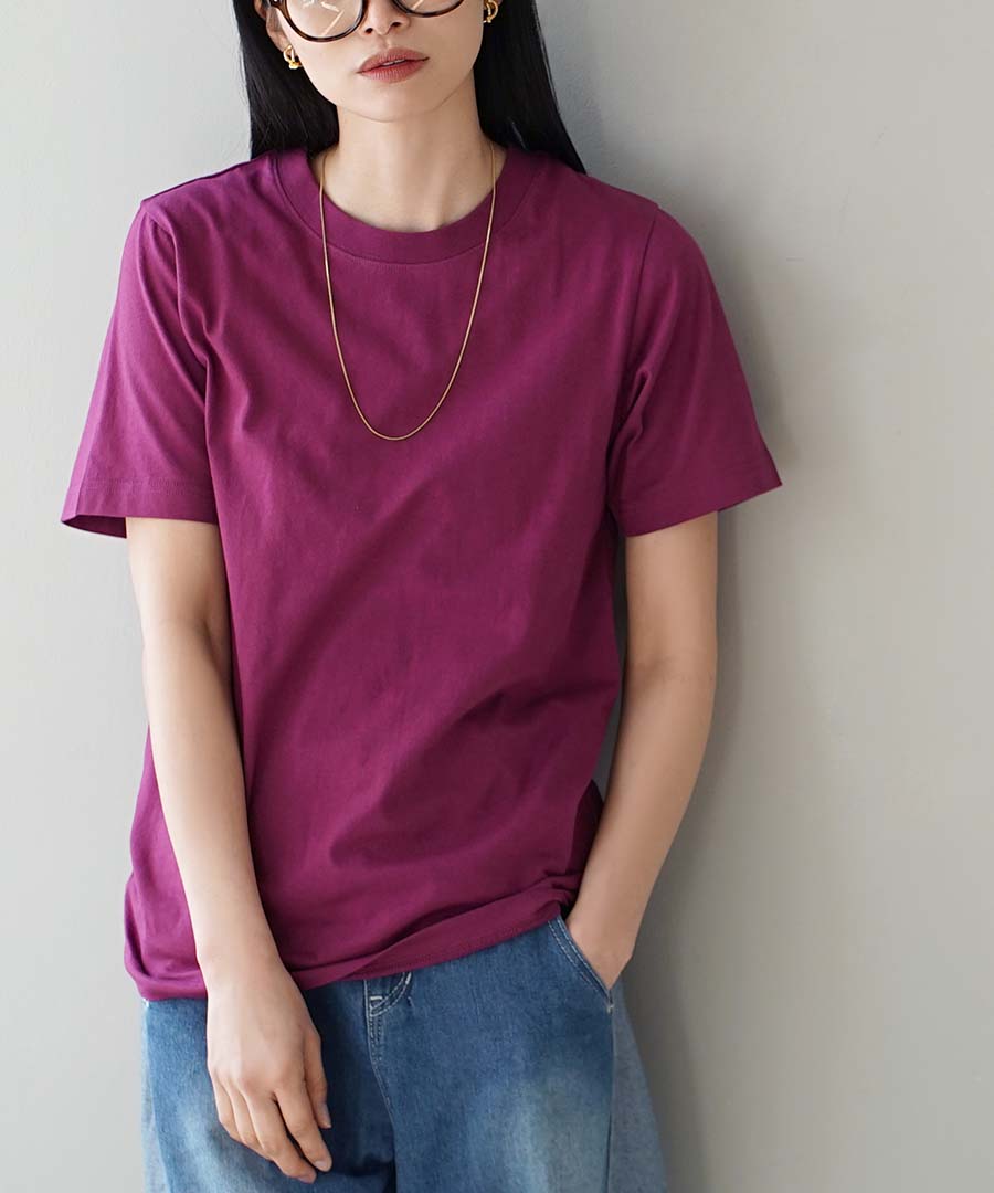 コットン100％ ベーシックTシャツ