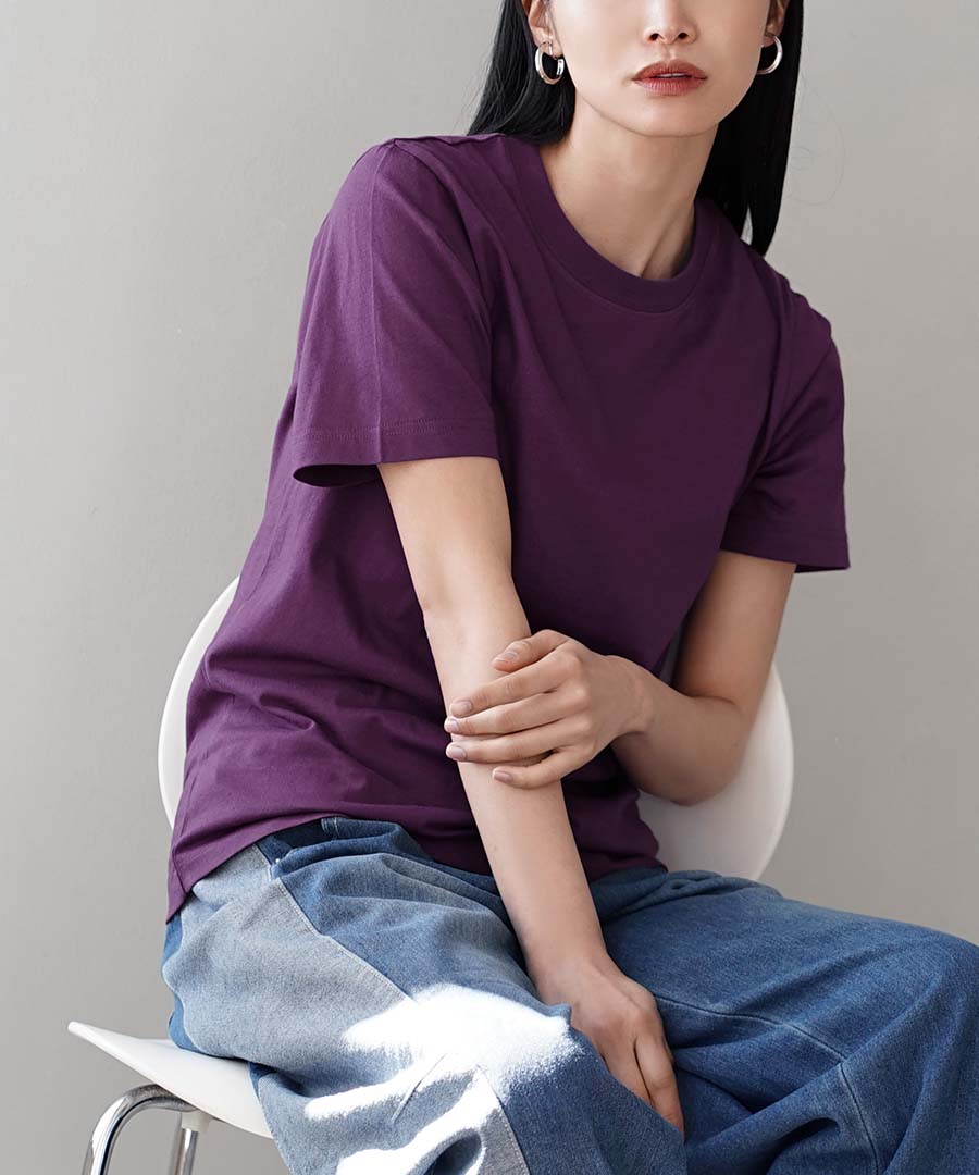 コットン100％ ベーシックTシャツ
