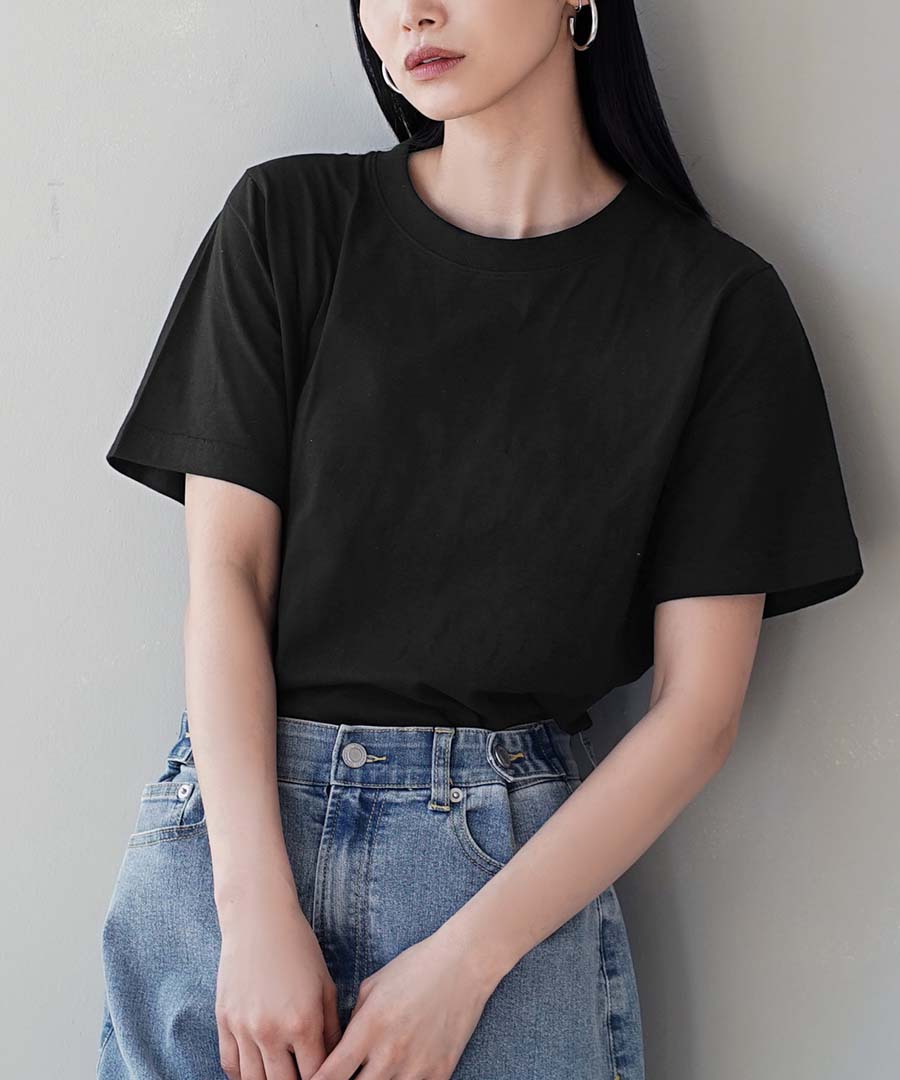 コットン100％ ベーシックTシャツ