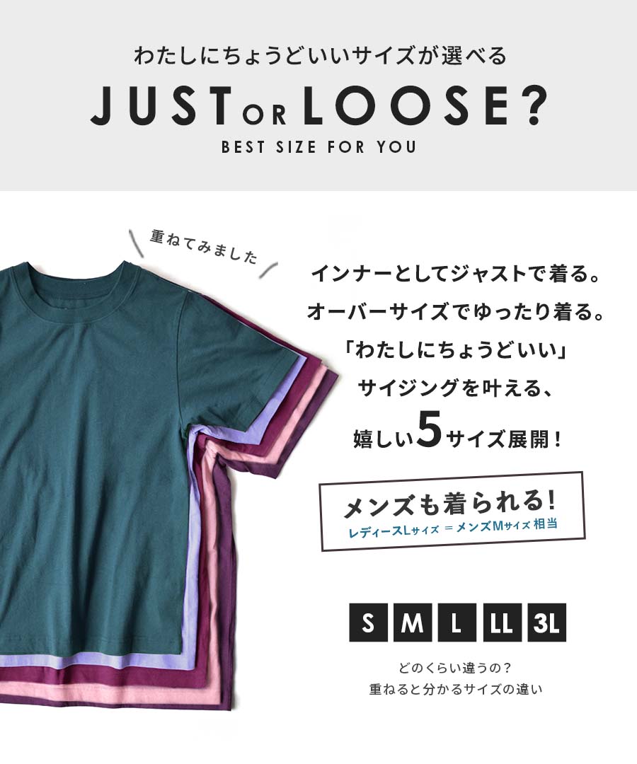 コットン100％ ベーシックTシャツ