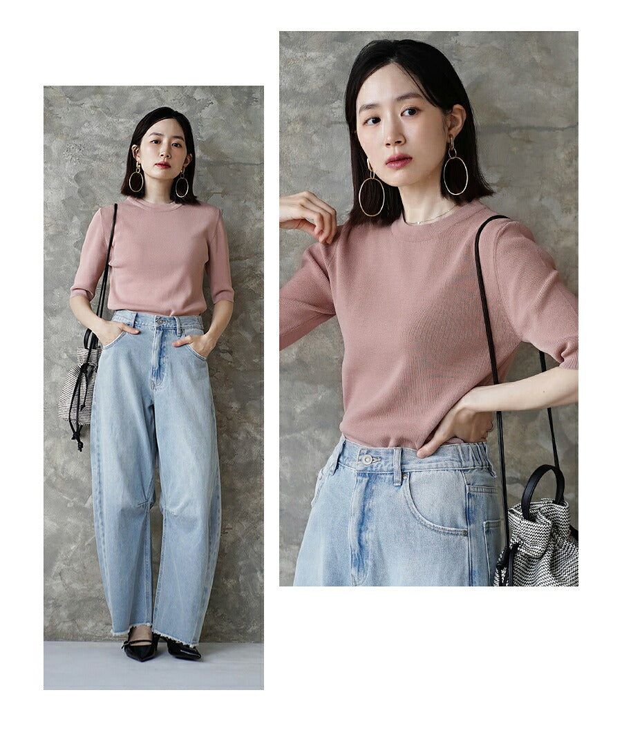 レーヨン ハーフスリーブ ニット