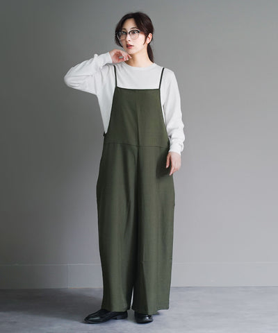 前後2WAY ワイドサロペット