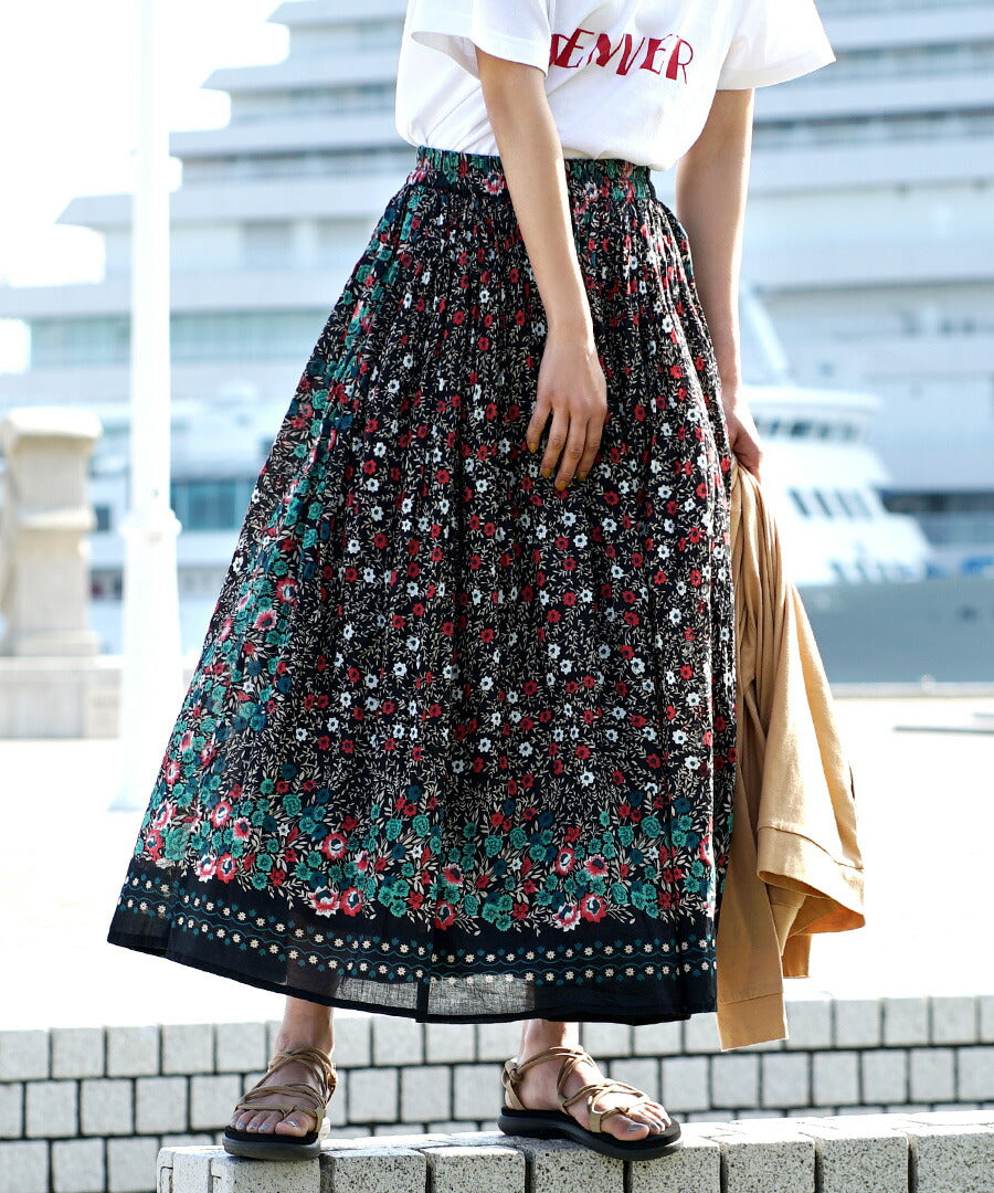 インドコットン マキシスカート