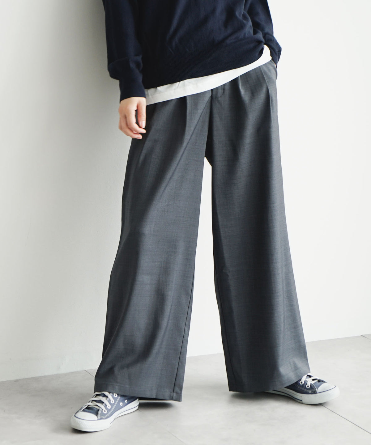 ダブルテーラードジャケット＆タックワイドパンツ セットアップ