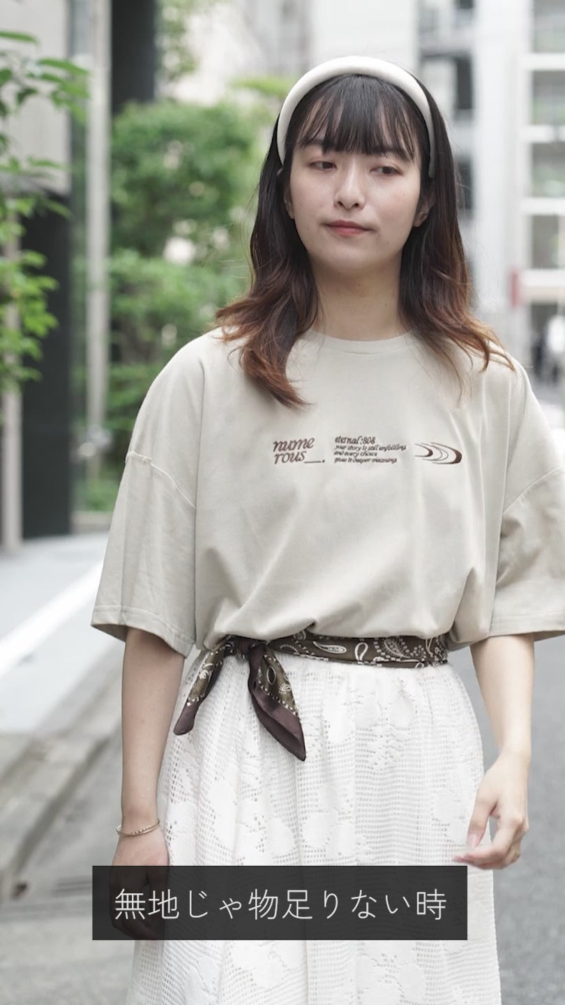 アソートロゴ&マーク刺繍BIGTシャツ