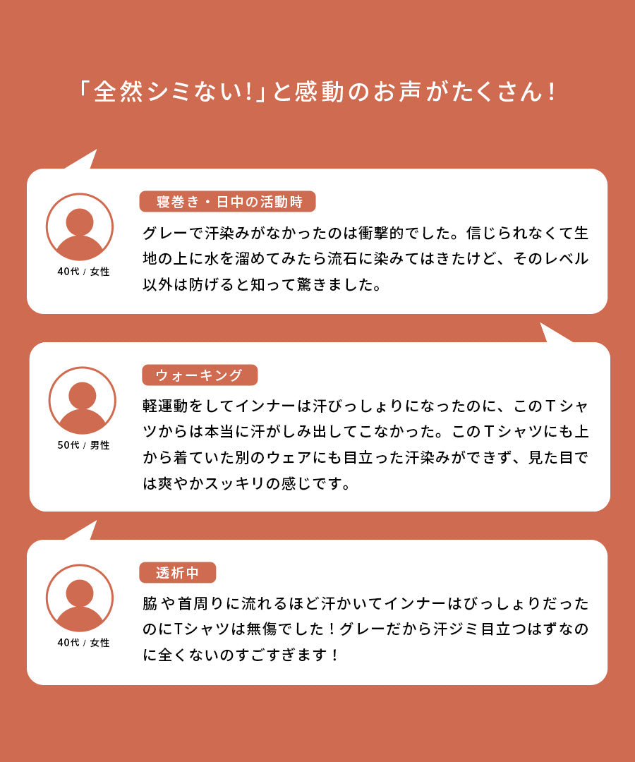 汗吸わないTシャツ［メンズ］